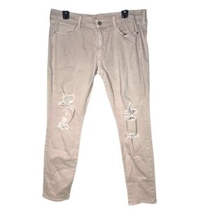 Arizona Jeans Junior 15 Dusty Pink Distressed Skinny Jeans